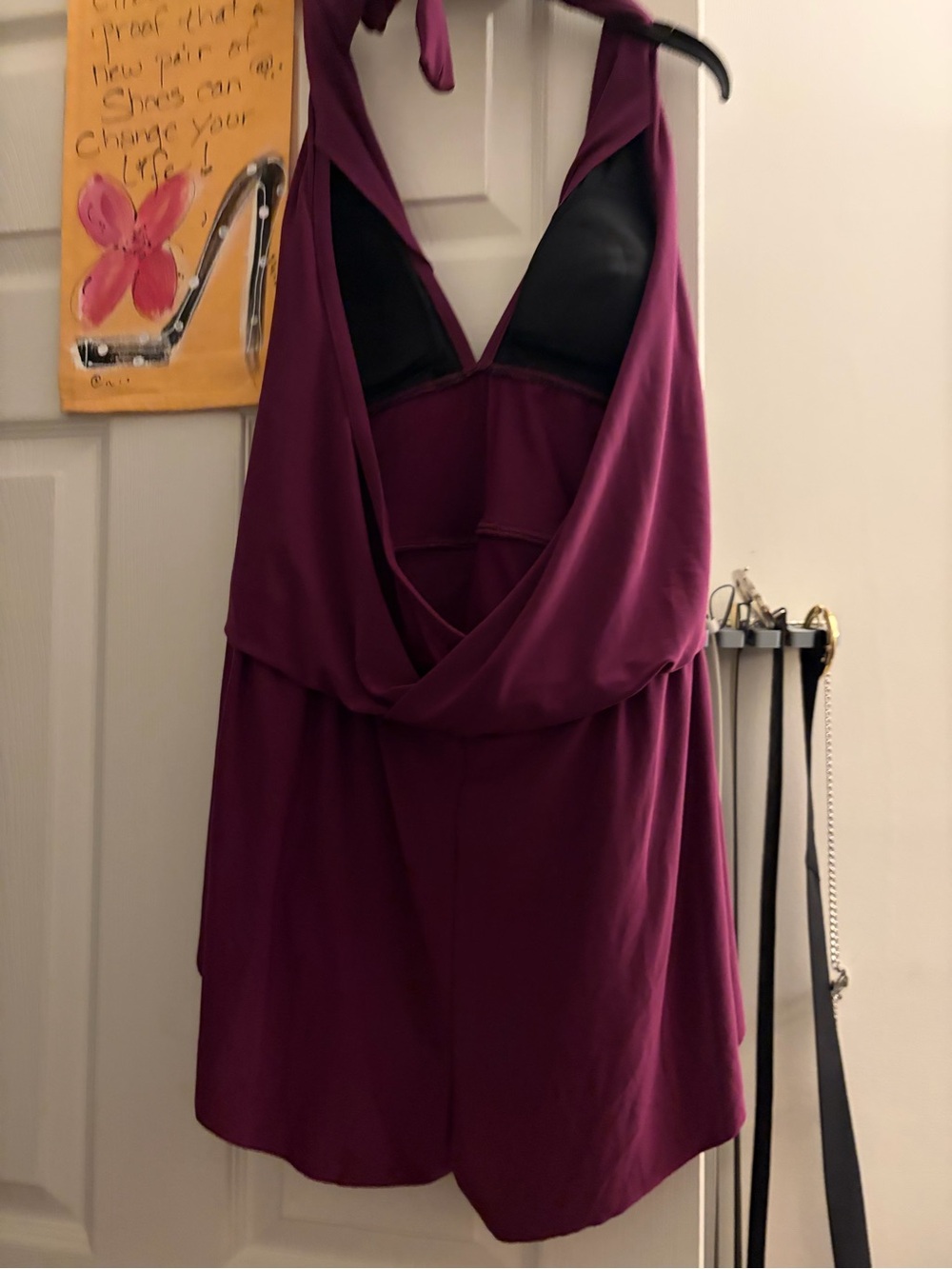 Magicsuit Plum Halter High-Low Wrap Dress - Picture 6 of 10